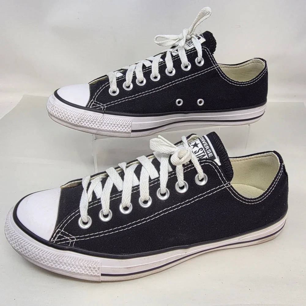 Converse Chuck Taylor All Star Low Top Mens 7.5 Womens 9.5 Black Exc 157196C